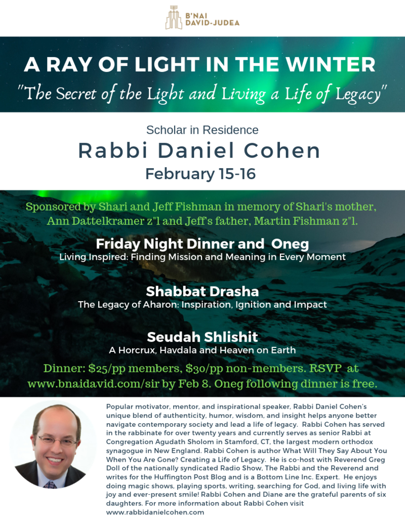 Banner Image for Dinner with SIR Rabbi Daniel Cohen